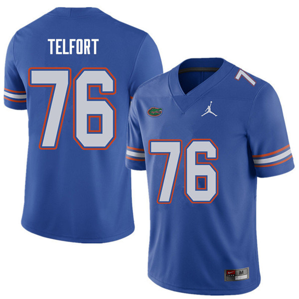 Jordan Brand Men #76 Kadeem Telfort Florida Gators College Football Jerseys Sale-Royal